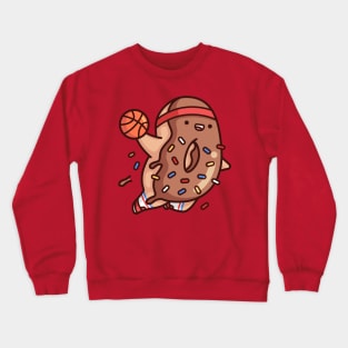 Brown Dunkin Donut with sprinkles Crewneck Sweatshirt